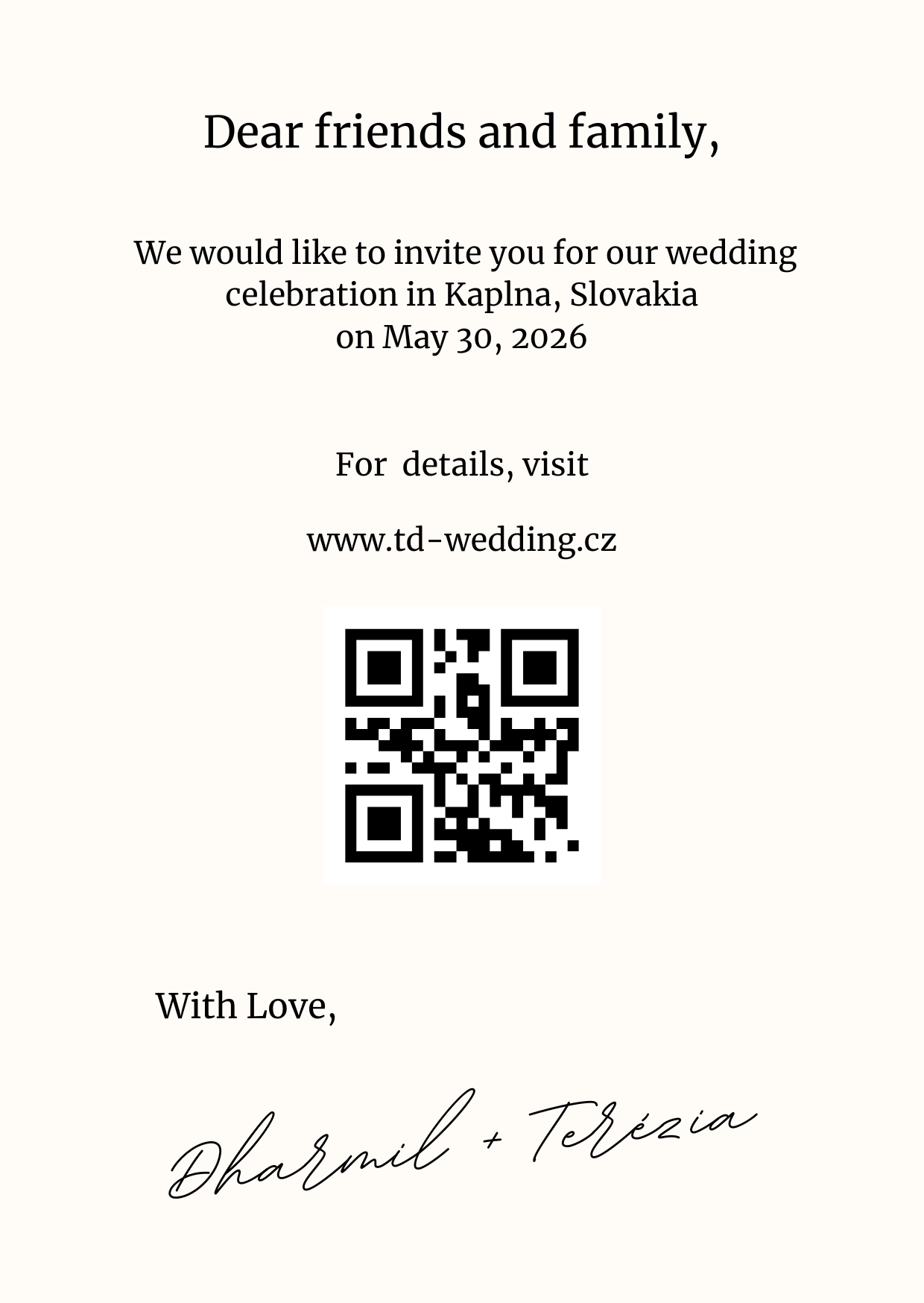 Invitation Back